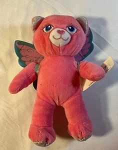 Kleines 7,5" Build A Bear Plüschtier - rosa Bär mit Schmetterlingsflügeln - Bild 1 von 2