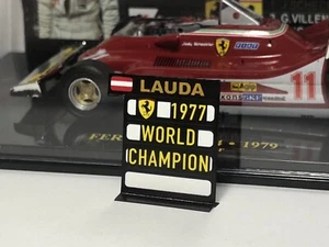 Pitboard 1:43/1:18(Pizarra F1) / Niki Lauda (Ferrari) 1977 World Champion - Imagen 1 de 15