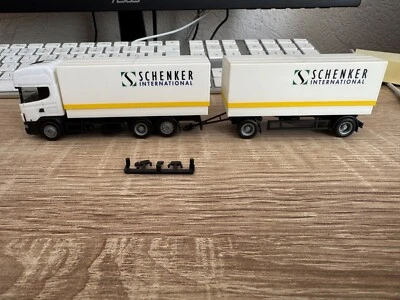 Herpa 1:87 Scania Schenker International Pianale In Buone Condizioni Senza OVP - Immagine 1 di 4