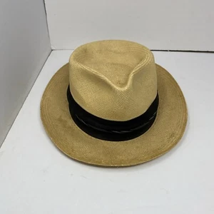 Stetson Men’s Genuine Panama Woven Straw Hat Size 6 7/8 Emery Bird Thayer 60s - Picture 1 of 11