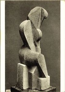 Seated Woman, Jacques Lipchitz art Postcard - Picture 1 of 2