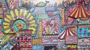 Charles Fazzio Coney Island Signed Numbered Framed 3D Art Rare Serigraph c. 1986 - Picture 1 of 7