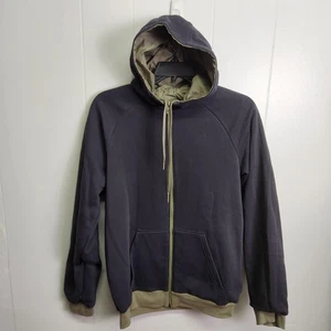 Adidas Reversible Jacket Mens Medium Hooded Full Zip Windbreaker Coat - Picture 1 of 18