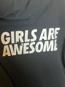 Adidas Original Women’s Oversized Hoodie Size Large Girls Are Awesome - Picture 1 of 4