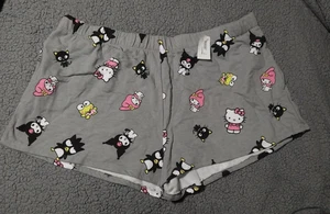 Sanrio Hello Kitty & friends keroppi chococat grau Sweat Shorts Damen 3x - Bild 1 von 4