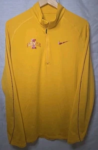 Iowa State Cyclones Nike Long Sleeve Shirt, Made In USA, Sz Large, Yellow/Red - Picture 1 of 9