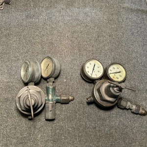 Vtg  DOCKSON #1258 & #2502 3” Brass Pressure Gauge 0–60 PSI Steampunk Industrial - Picture 1 of 20