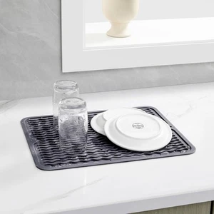 Silicone Dish Drying Mat Heat-Resistant Silicone Mat Non-Slip Easy Clean Sink... - Picture 1 of 7