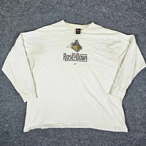 Vintage 2001 Nike Rose Bowl Purdue Boilermakers Langarmshirt weiß Herren 2XL - Bild 1 von 7