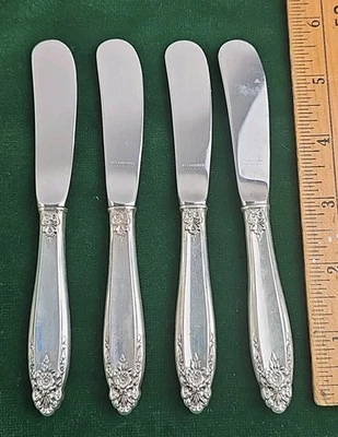 Juego de 4 paletas esparcidor de mantequilla de plata esterlina Prelude by International HH Foto 1 de 4