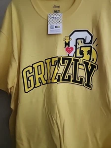Grizzly Smiley Skater Bear Size XL TEE. BRIGHYellow NEW With Tags GREAT GRAPHICS - Picture 1 of 6