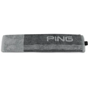 PING Tri-Fold Golf Towel NEW Golf Accessory Grey 21" L x 16" W (unfolded) - Picture 1 of 1