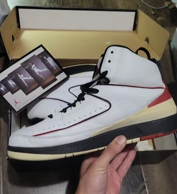 Nike Air Jordan 2 Retro 2004 Blanco Rojo Negro Raro Talla 10.5 308308 161 Chicago Foto 1 de 4