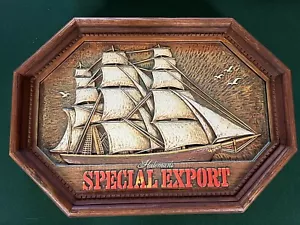 Heileman's Special Export Bar Sign 1981 Ship Tall Sails Plastic Molded Man Cave - Picture 1 of 2