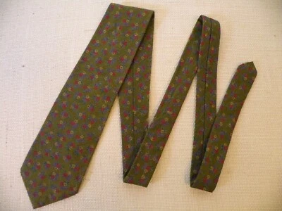 Corbata GAP 100% algodón verde oscuro flores floral hipster rojo púrpura verde  Foto 1 de 4