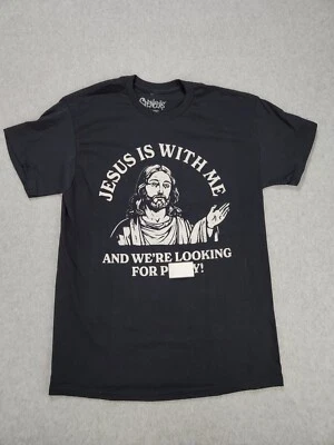 Camiseta Spencers Adulto Mediana Gráfica Jesús Está Conmigo Broma Negra Broma 😅 Foto 1 de 4