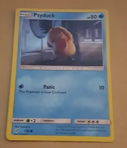 POKEMON - DETECTIVE PIKACHU - 7/18 PSYDUCK - VERSIÓN INGLESA (HOLO) CASI NUEVO - Imagen 1 de 1