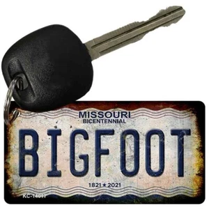Llavero Bigfoot Missouri Novedad Metal Aluminio Placa Etiqueta Arte Llavero - Imagen 1 de 1