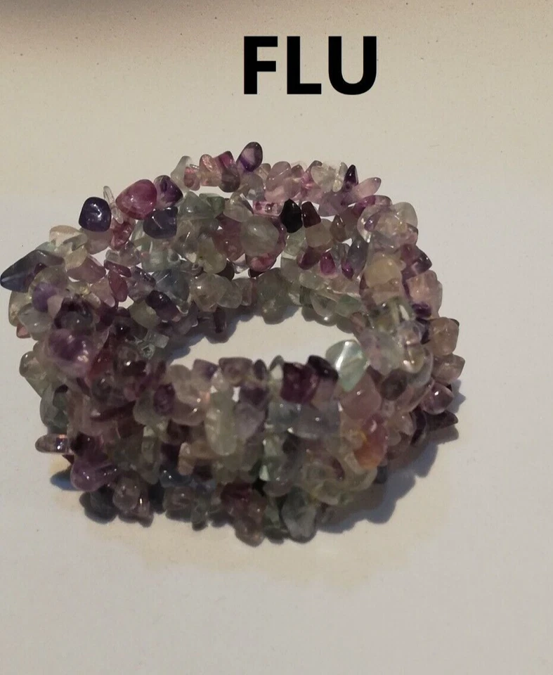 Naturstein Fluorite Armbänder Naturstein Unisex -Gummi Kordel - Bild 1 von 1