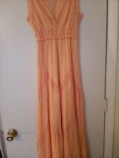Chelsea And Violet Women's Extra Small Maxi Dress Empire Waist Creamsicle Gauze