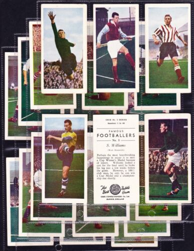 Chix FAMOUS FOOTBALLERS No.2 SERIES 1956 Set Of 48 *Good/VG Condition*