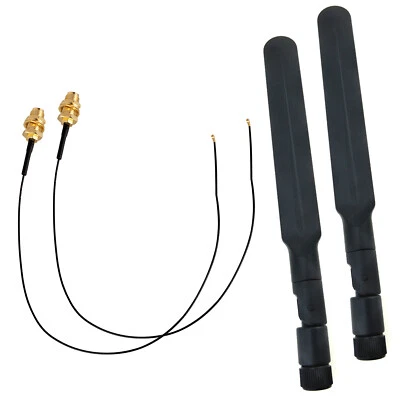 AC WiFi Bluetooth Antenna MHF4 M.2 RP-SMA 30cm Extension Cable 8dBi PC Wireless - Image 1 of 4