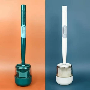 Punch-Free Wall Hanging Long Handle Silicone Toilet Brush with Liquid TongueType - Picture 1 of 7