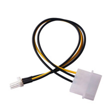 CAVO ALIMENTAZIONE ADATTATORE MOLEX 4 PIN FEMMINA A 3 PIN VENTOLA PROCESSORE