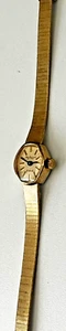 VTG 80s Jules Jurgensen Wristwatch Womens Gold Plated Est 1740 Jewels 17 WORKS!! - Picture 1 of 11