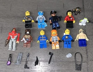 A8 LEGO MINI-FIGURE CHIMA CRUG CROCIDILE LOT ROBOT NINJA FIRE-BLADE DARK AZURE - Picture 1 of 18