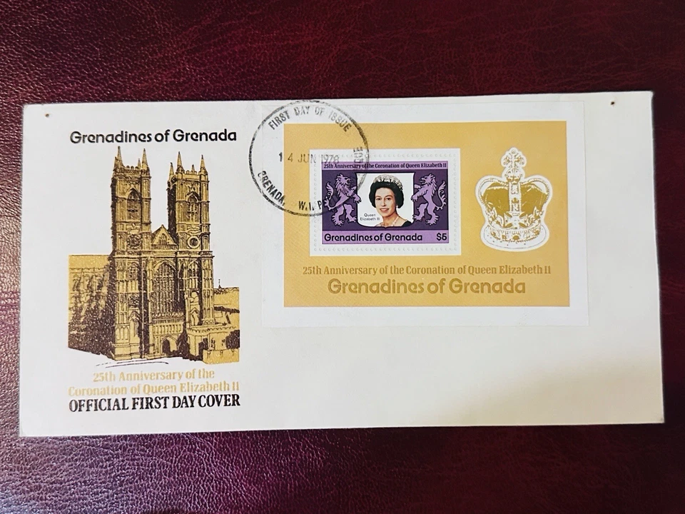 GRENADINES OF GRENADA FDC 1978 25th ANNIVERSARY CORONATION QE11 - Image 1 of 2