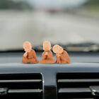  3 Pcs Buddhist Monk Dolls Car Ornaments Cute Decorations Hear No Evil Statue