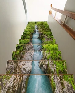 3D Cool Creek G172 Stair Risers Decoration Photo Mural Vinyl Decal Wallpaper E - Picture 1 of 6