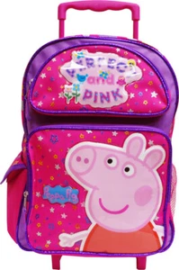 Peppa Pig 16" Large Rolling School Backpack Girl's Book Bag - Picture 1 of 3