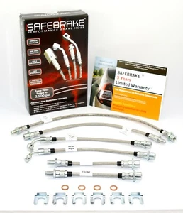Fits Landcruiser HZJ75 4.2D (2 Inch Lift) 1990-1999 -SAFEBRAKE Performance Hoses - Picture 1 of 12