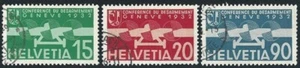 Schweiz 1932 gestempelt MiNr. 256-258 Abrüstungskonferenz in Genf 3 Werte - Bild 1 von 1