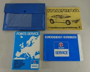 Board folder + operating instructions Talbot mantra Murena stand 01/1981 - Picture 1 of 3