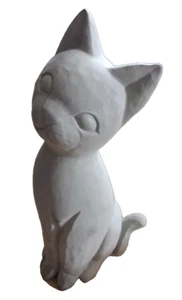 Tall cat latex mold concrete plaster cement rubber kitty mould 11.5"H x 4" x 5" - Picture 1 of 6