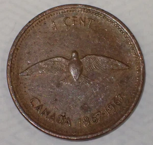 CANADA  1967 1 CENT COIN SN524 - Picture 1 of 8