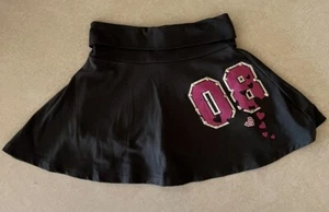 Flowers By Zoé Girls Skort  Hearts Numbers Rhinestone Jewels Charcoal Size 5 - Picture 1 of 6