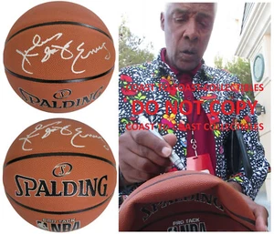 Julius Erving Signed Basketball COA Proof Autographed DR J 76ers Nets Beckett - Picture 1 of 5
