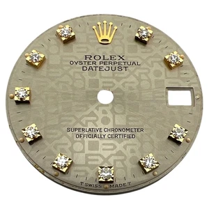 Genuine Rolex Datejust 31mm Factory Diamond Anniversary Dial Grey & Gold 68274 - Picture 1 of 4