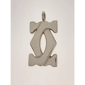 Cartier Autentico 2C Logo Argento Metallo Ciondolo Accessorio Superiore Ricam... - Foto 1 di 5