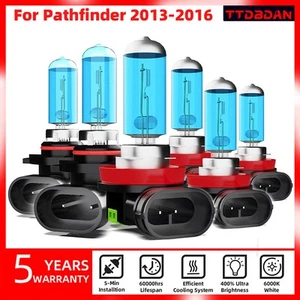 Halogen 9005 H11 Headlight H11 Fog Light Bulbs For Nissan Pathfinder 2013-2016 - Picture 1 of 6