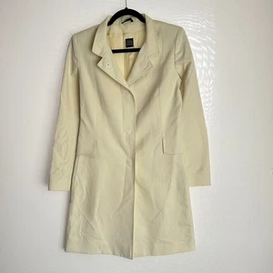 CINZIA ROCCA Cream Sz 2 Lightweight Button Up Collared Rain Jacket - Picture 1 of 10