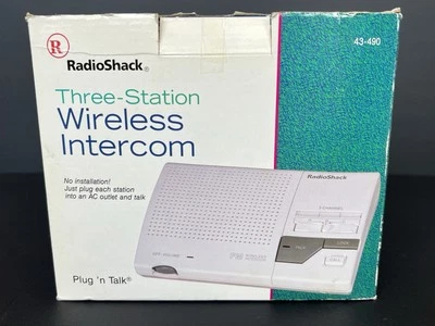 Radio Shack FM Intercomunicador Inalámbrico Sistema de 3 Canales Cat. No. 43-490 Tres unidades Foto 1 de 4