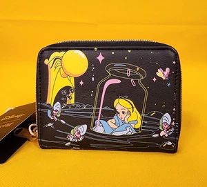 Loungefly Disney Alice In Wonderland Glow-In-The-Dark Zip Around Wallet NEW - Picture 1 of 11