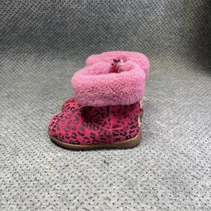 Ugg Pink Cheetah Print Boots Size 6 Toddler Girls - Picture 1 of 8
