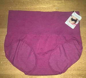 New YUMMIE Mina Stretch Cotton Shaping Brief Panties M / L Heather Fuchsia NWT - Picture 1 of 3