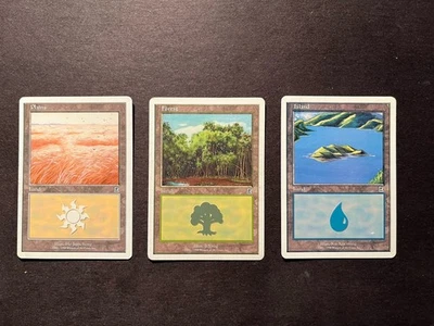 MTG Portal Three Kingdoms Island, Plains, Forest LP/MP - Image 1 of 4